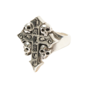 Palace TGF Skull Cross Ring Silver - 24FW