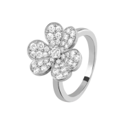 Van Cleef & Arpels Frivole Ring 1 Flower 18K White Gold Diamond