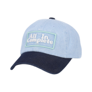 Allincomplete Moon Logo Ball Cap Denim Two Tone