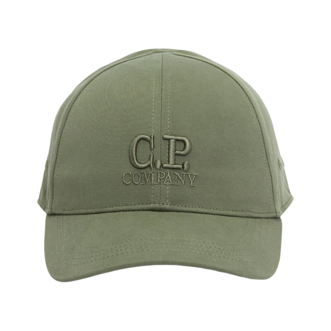 (키즈) C.P. 컴퍼니 개버딘 로고 캡 브론즈 그린 - 23SS((Kids) C.P. Company Gabardine Logo Cap Bronze Green - 23SS) - 1