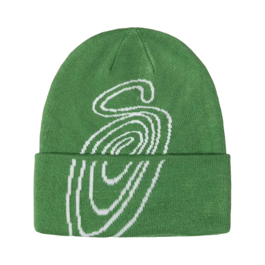 스투시 스월 S 커프 비니 올리브(Stussy Swirl S Cuff Beanie Olive) - 1
