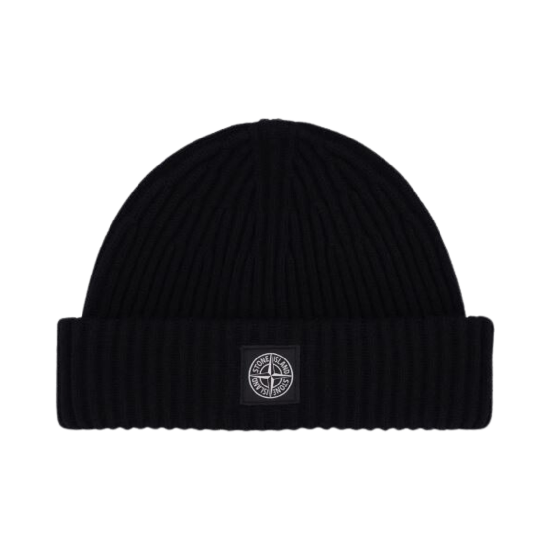 8115N22C3-V0029 Stone Island N22C3 Full Rib RWS Wool Beanie Black - 24FW