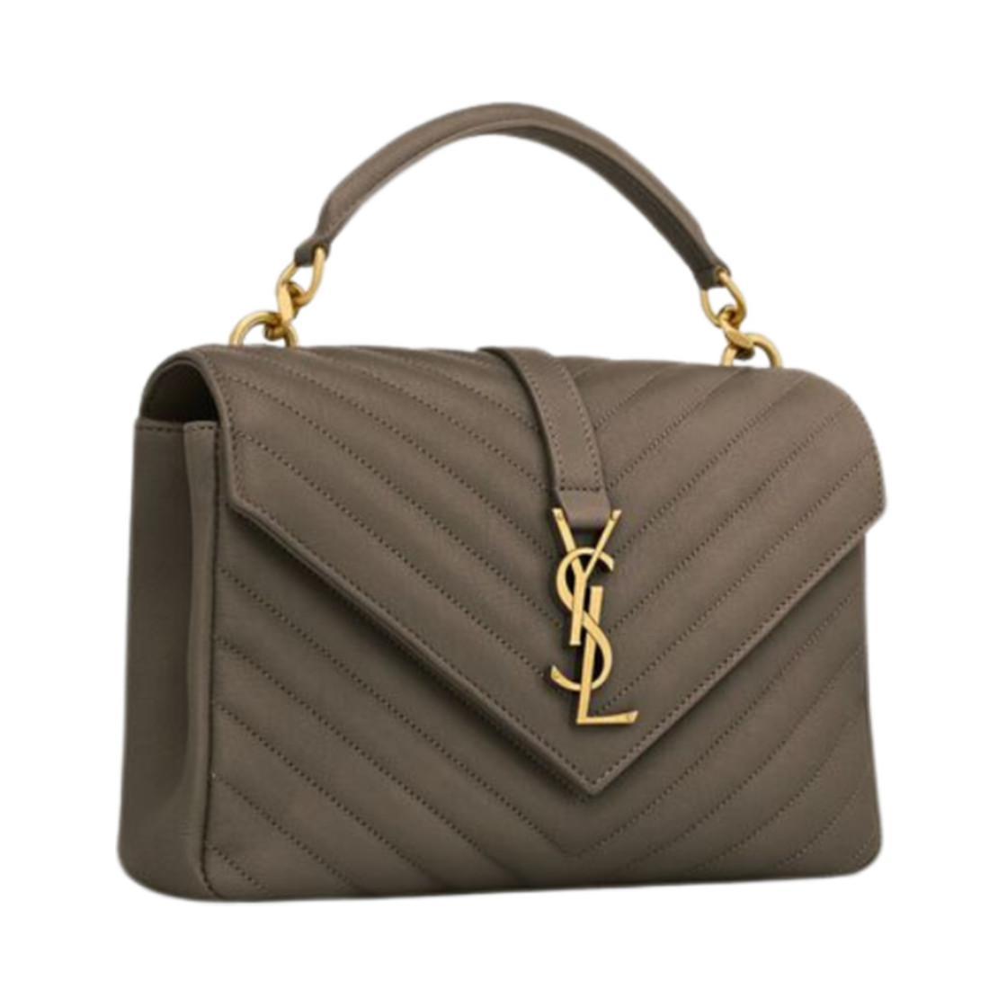 생로랑 컬리지 미디움 퀼티드 레더 라이트 머스크(Saint Laurent College Medium In Quilted Leather Light Musk) - 3