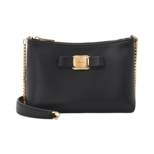 Ferragamo Chain Cross Bag Black
