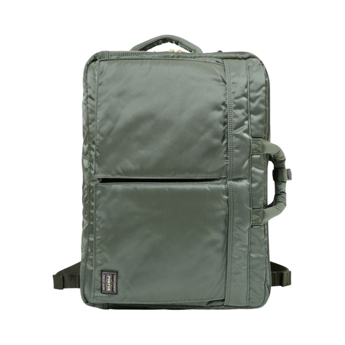 622-26107 Porter All New Tanker 3Way Document Bag Zip Sage Green - 대표 이미지 #1
