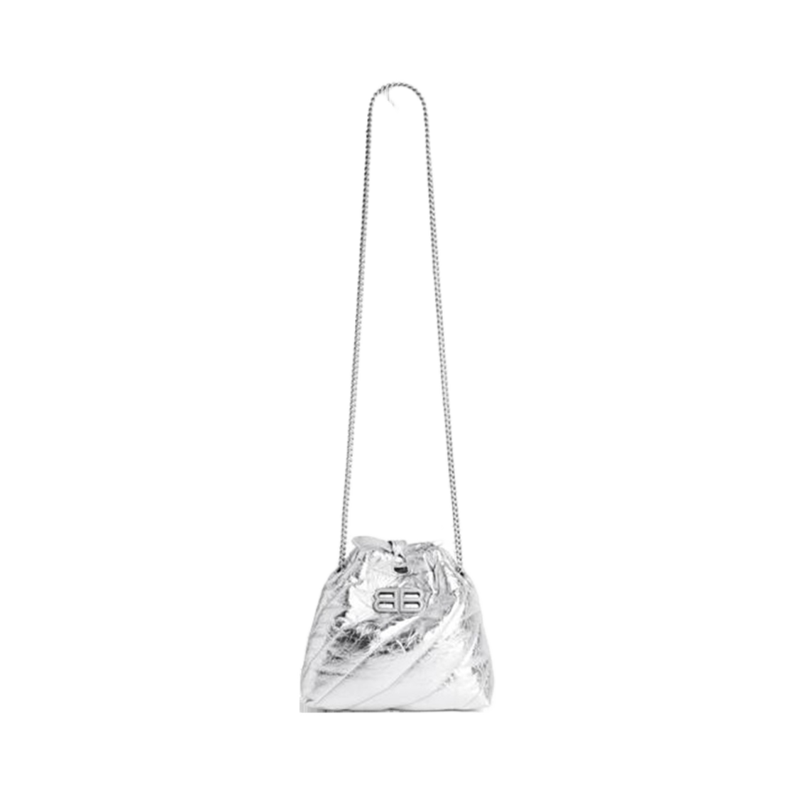 발렌시아가 크러쉬 XS 토트백 메탈라이즈드 퀼티드 실버(Balenciaga Crush XS Tote Bag Metallized Quilted in Silver) - 2