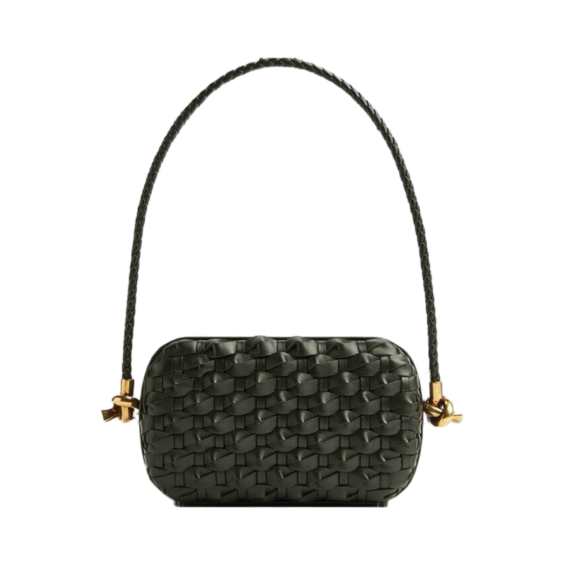 보테가 베네타 노트 미노디르 스트랩 다크 그린(Bottega Veneta Knot Minaudiere With Strap Dark Green) - 1