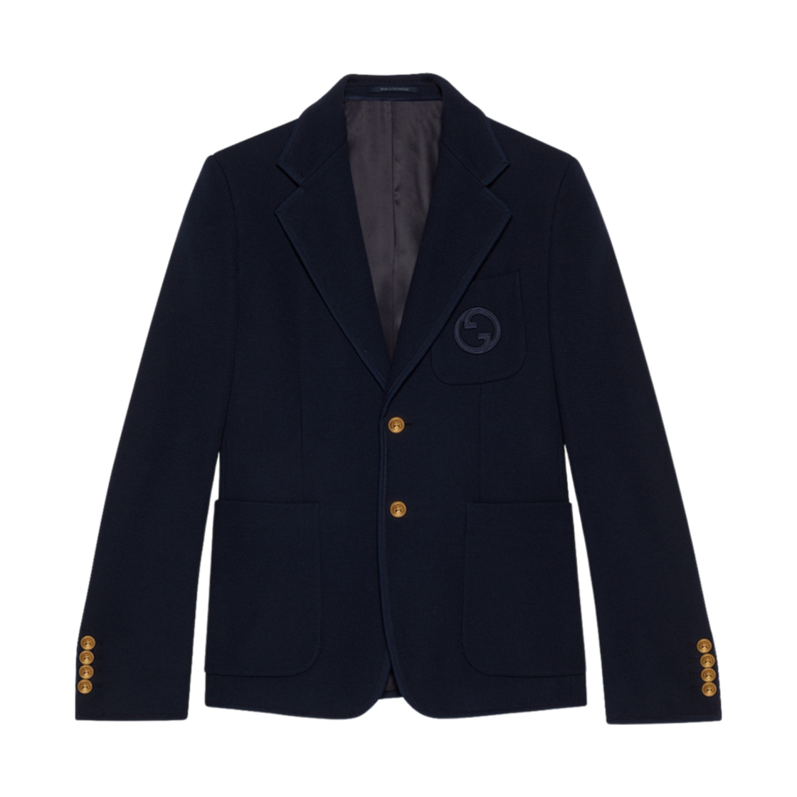구찌 코튼 저지 포멀 자켓 다크 블루(Gucci Cotton Jersey Formal Jacket Dark Blue) - 1