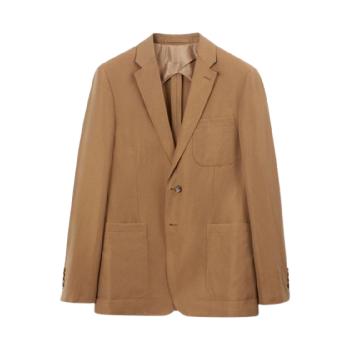 8070546 Burberry Patch Sloane Wool Linen Jacket Camel