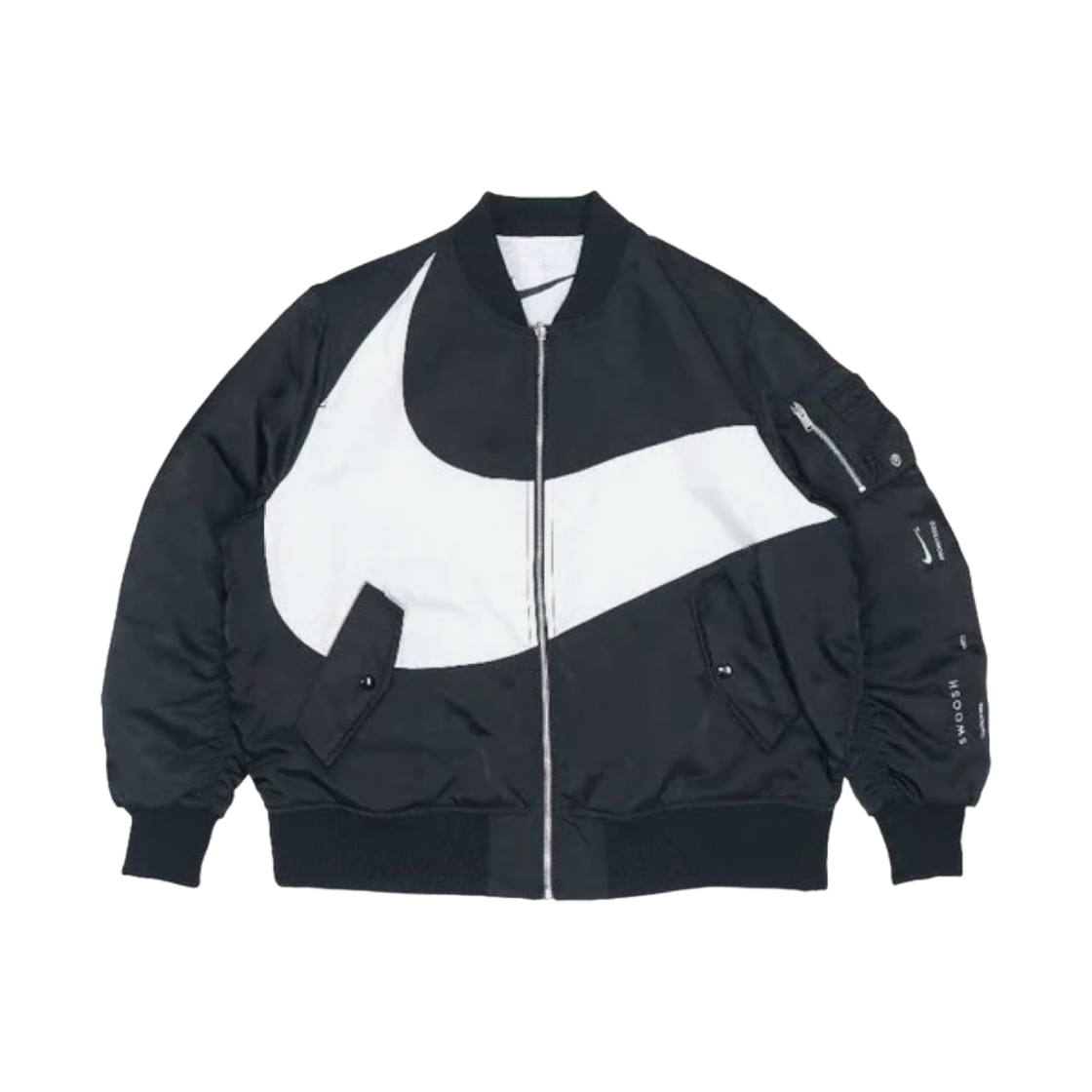 나이키 NSW 써마핏 빅 스우시 리버시블 봄버 자켓 블랙 - US/EU(Nike NSW Therma-Fit Big Swoosh Reversible Bomber Jacket Black - US/EU) - 1