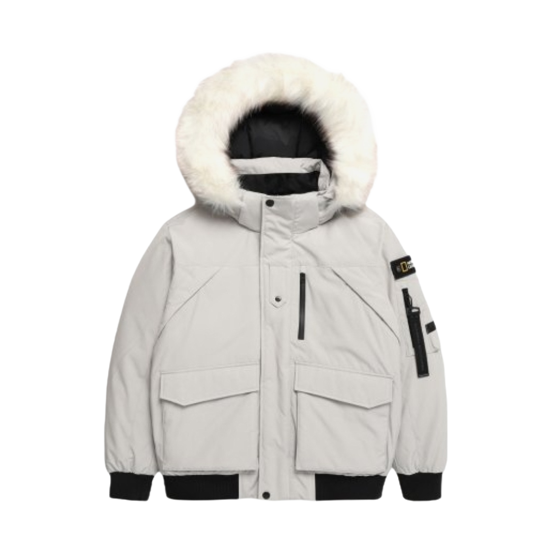 N234MDW930/N234MDW030 National Geographic Taruga Fur Trim Hood Down Jumper Beige