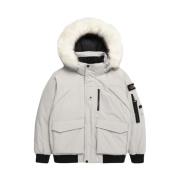 National Geographic Taruga Fur Trim Hood Down Jumper Beige
