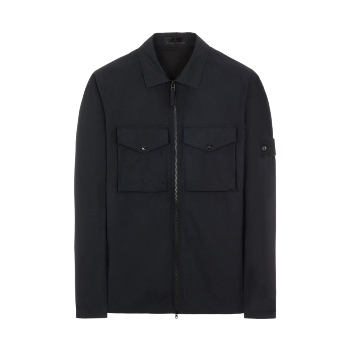 스톤 아일랜드 116F1 고스트 피스 O-벤틸 코튼 오버셔츠 블랙 - 22FW