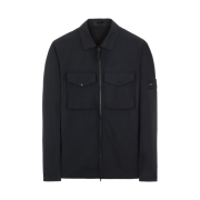 Stone Island 116F1 Ghost Piece O-Ventile Cotton Overshirt Black - 22FW