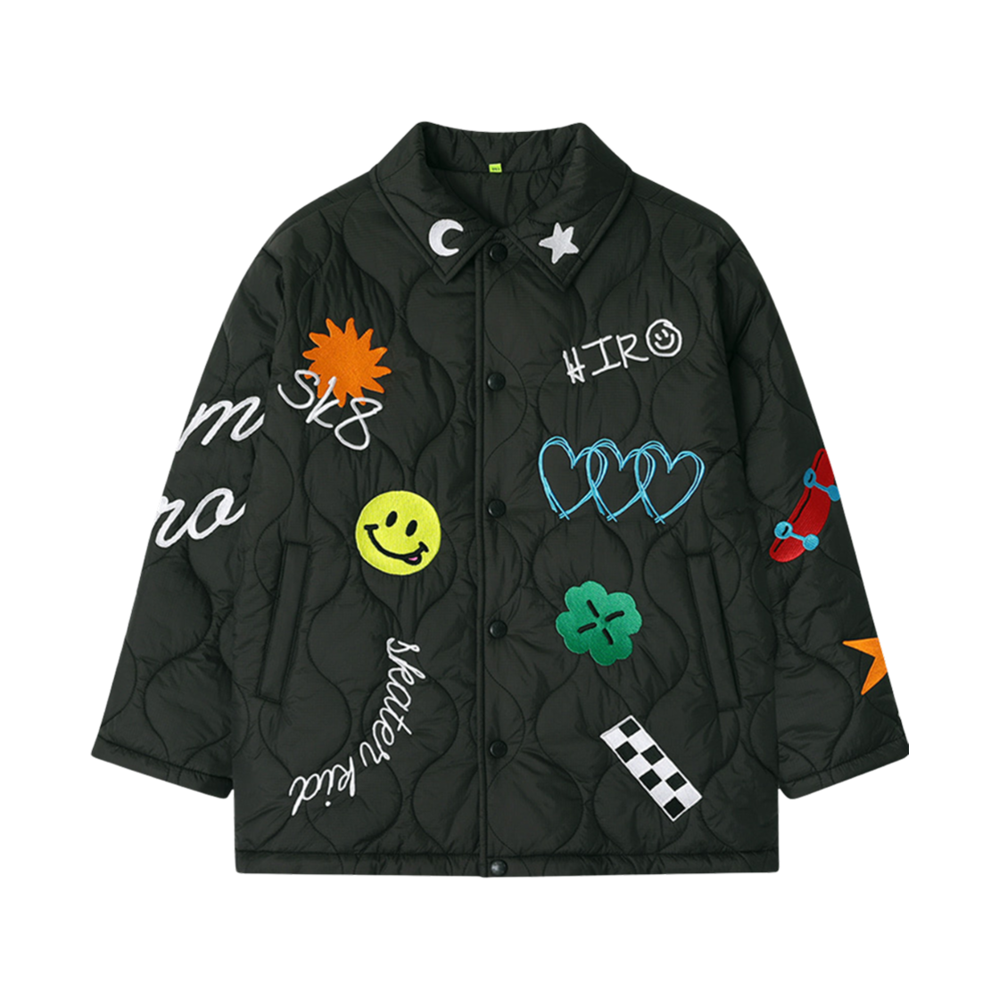 (키즈) 히로 모티브 퀼팅 자켓 블랙((Kids) Hiro Motive Quilting Jacket Black)
