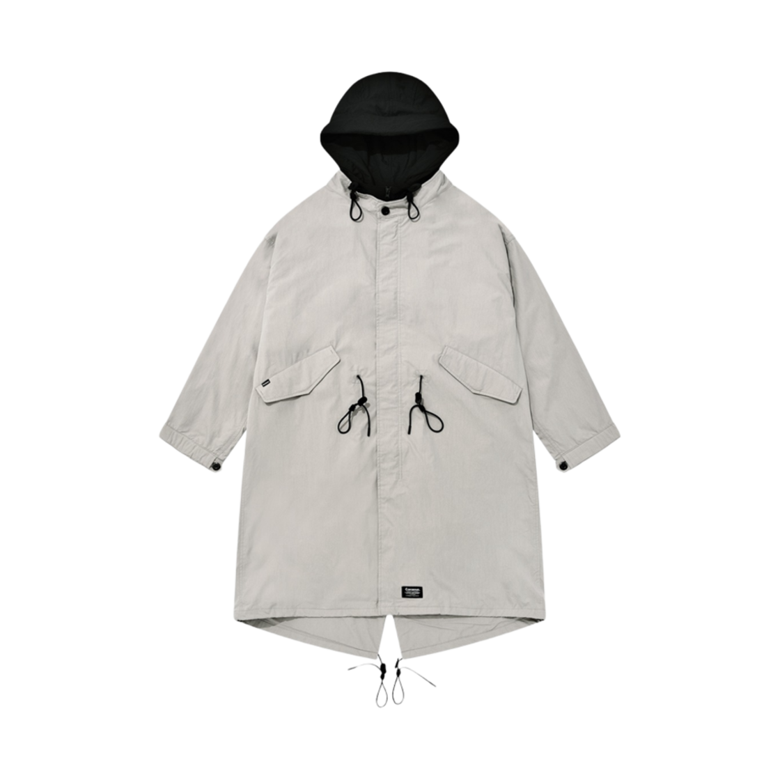 커버낫 디태쳐블 후디 롱 M-51 자켓 라이트 그레이(Covernat Detachable Hoodie Long M-51 Jacket Light Grey)