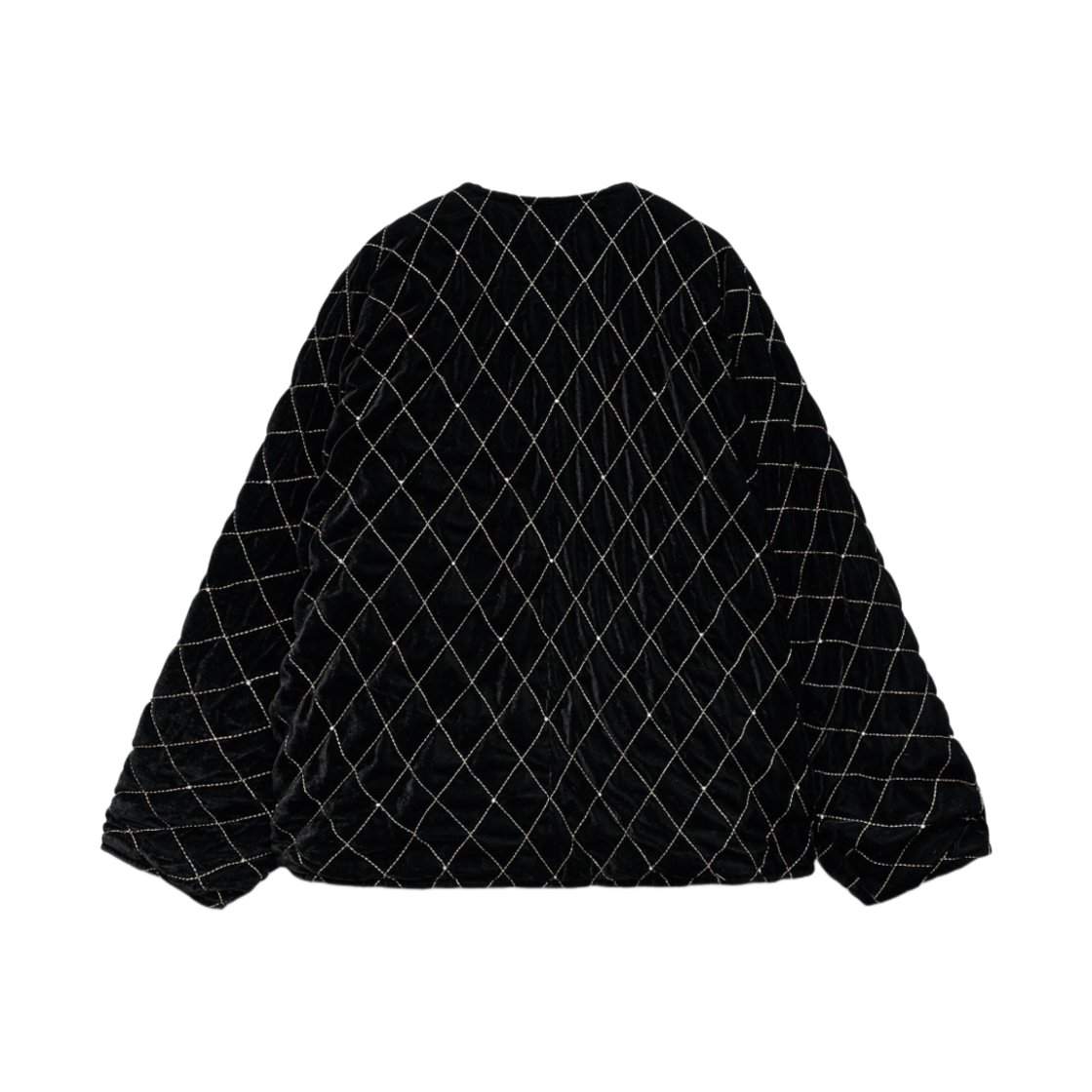 (W) 자라 벨벳 기모노 메탈릭 스레드 앤 글리터 블랙((W) Zara Velvet Kimono with Metallic Thread and Glitter Black) - 2