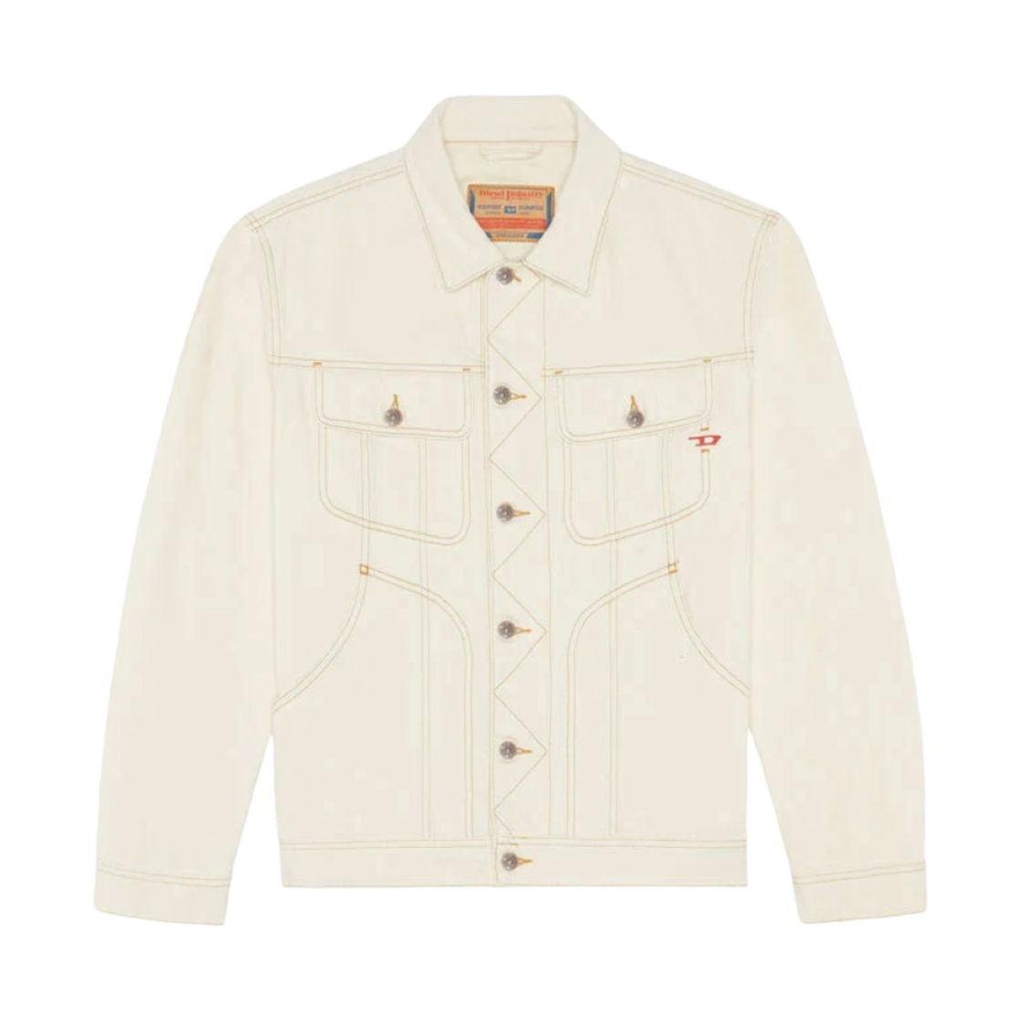 디젤 D-라일리 레귤러핏 트러커 자켓 화이트(Diesel D-Riley Regular Fit Trucker Jacket White) - 1