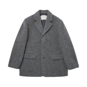 Dunst 3 Button Boucle Wool Jacket Melange Grey