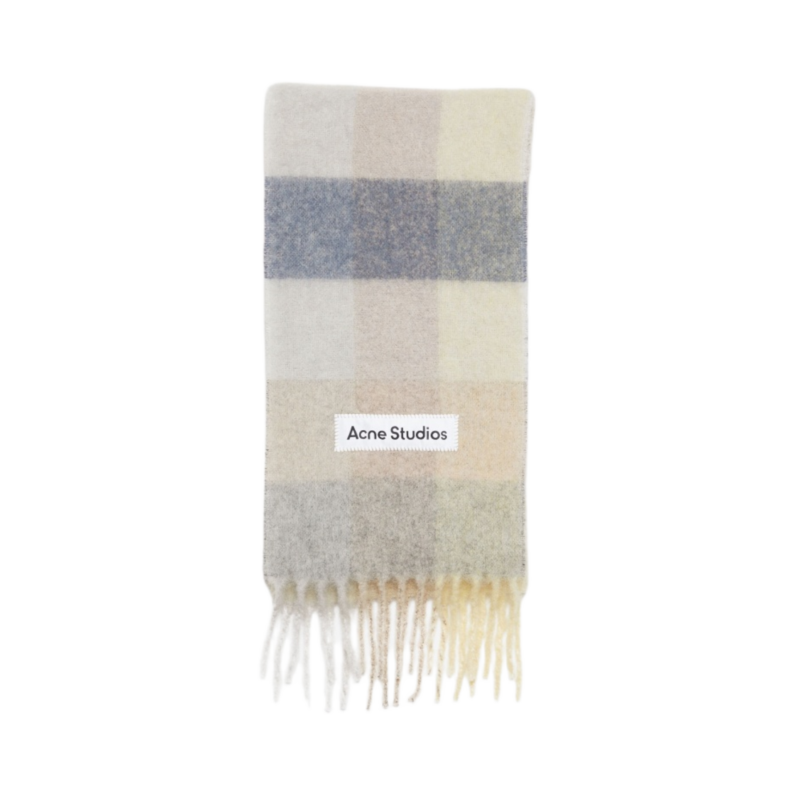 아크네 스튜디오 모헤어 체크 머플러 라이트 바닐라 베이지(Acne Studios Mohair Check Muffler Vanilla Beige)