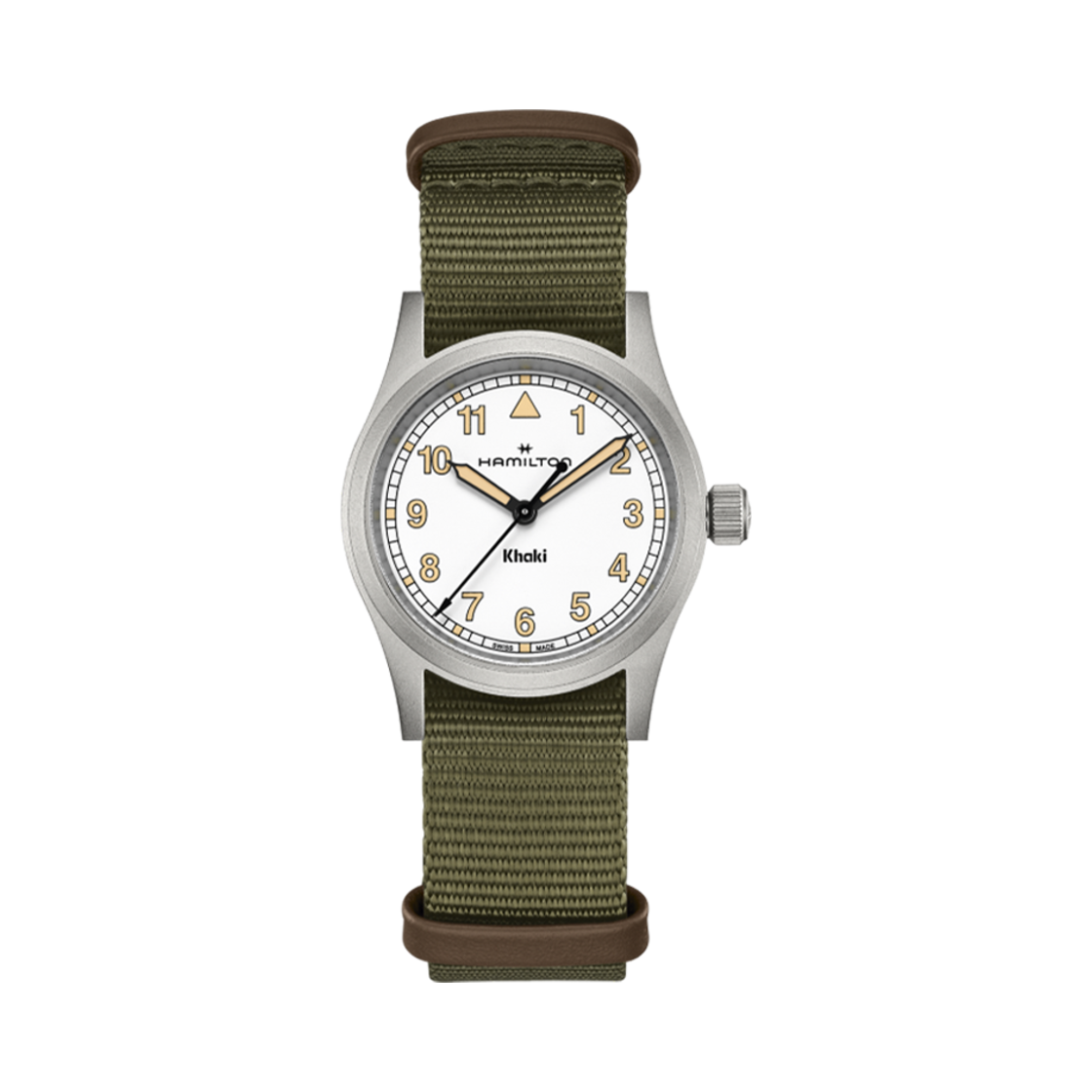 해밀턴 카키 필드 쿼츠 33mm 나토 스트랩 화이트(Hamilton Khaki Field Quartz 33mm Nato Strap White)