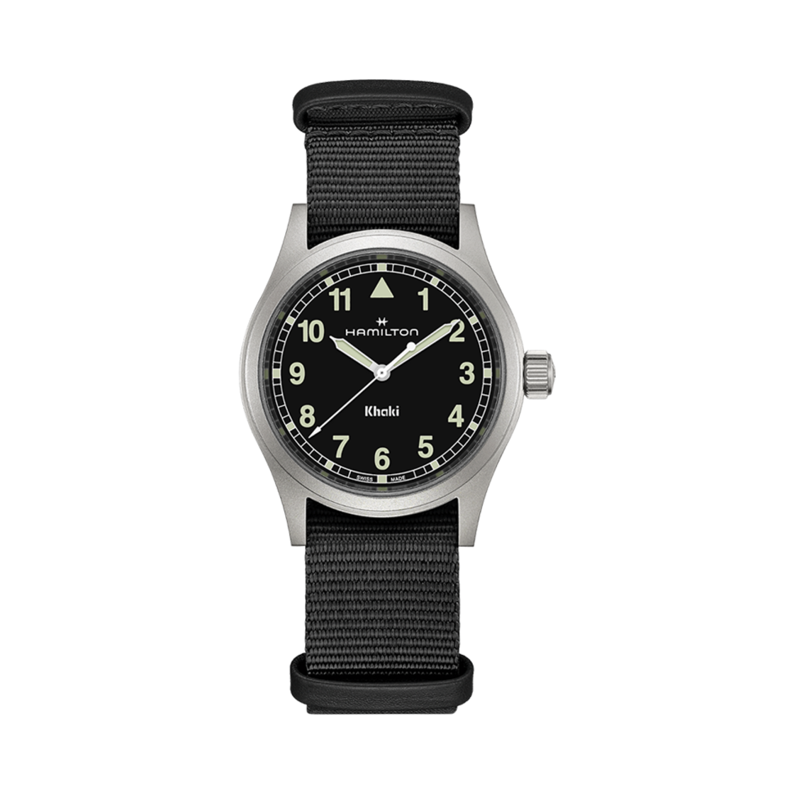 해밀턴 카키 필드 쿼츠 38mm 나토 스트랩 블랙(Hamilton Khaki Field Quartz 38mm Nato Strap Black)