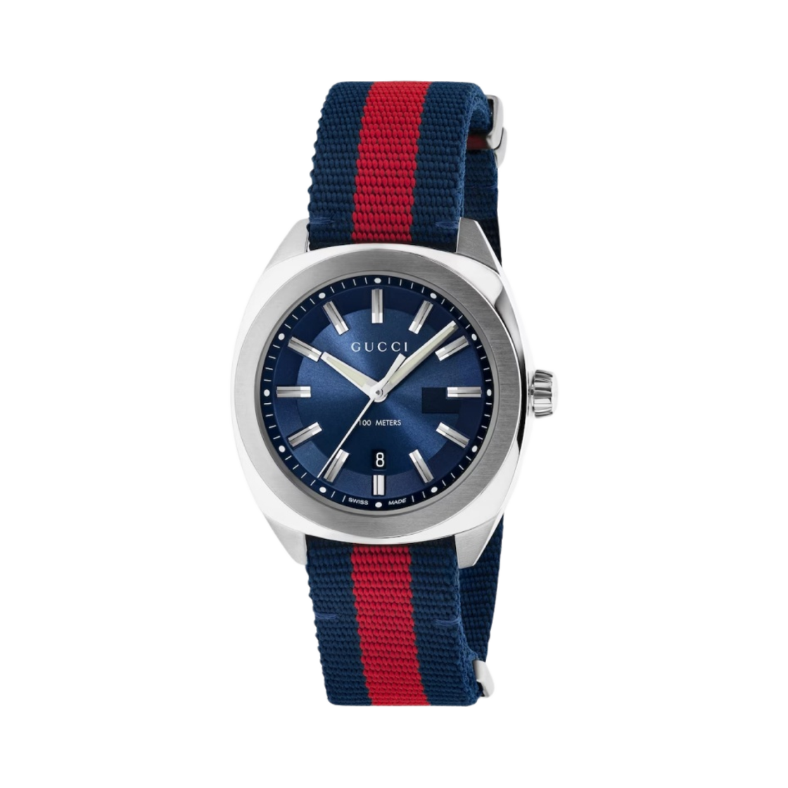 YA142304 Gucci GG2570 Quartz 41mm Nylon Red Blue