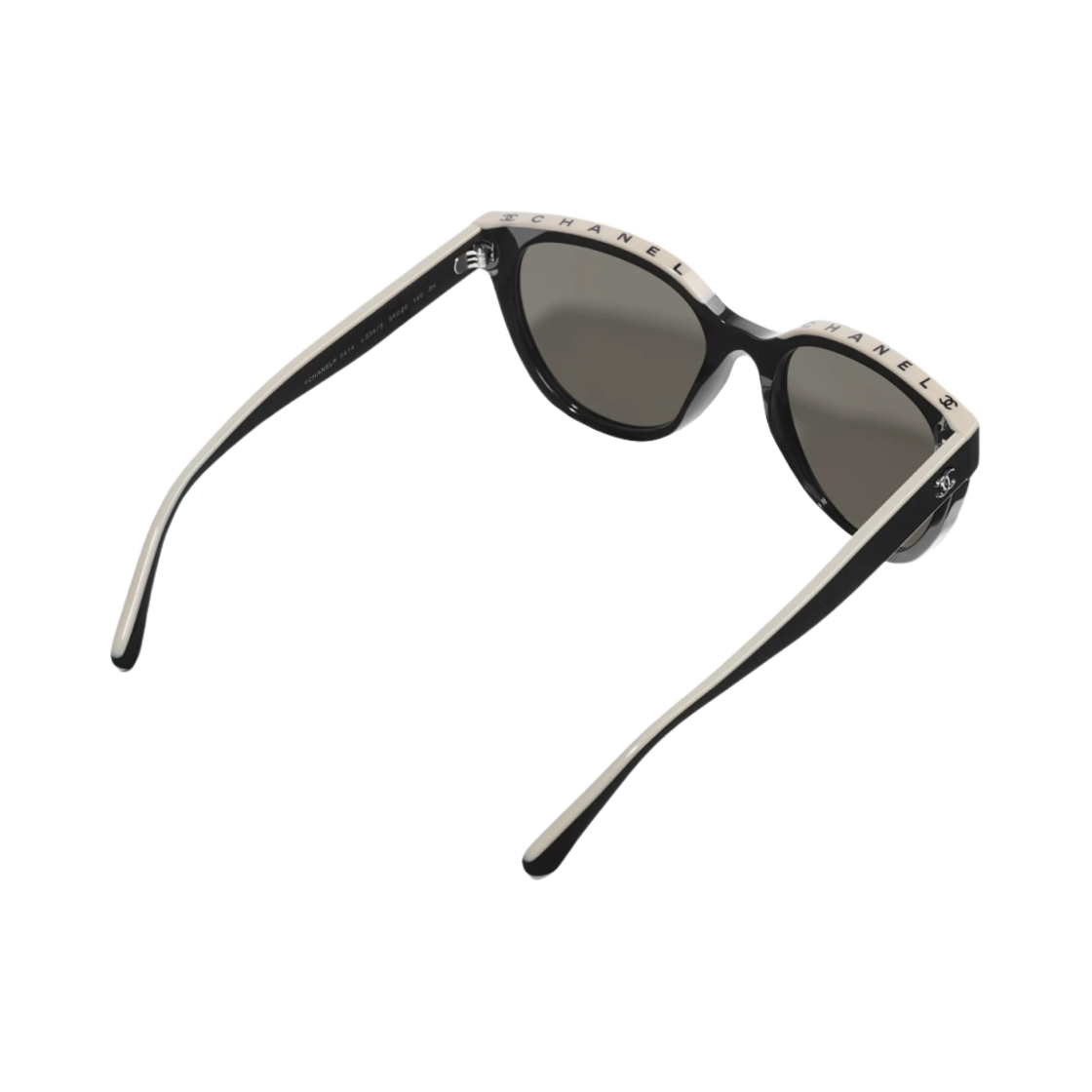 샤넬 버터플라이 선글라스 아세테이트 & 블랙 베이지 프레임 브라운 렌즈 아시안 핏(Chanel Butterfly Sunglasses Acetate & Black Beige Frame Brown Lenses Asian Fit) - 4