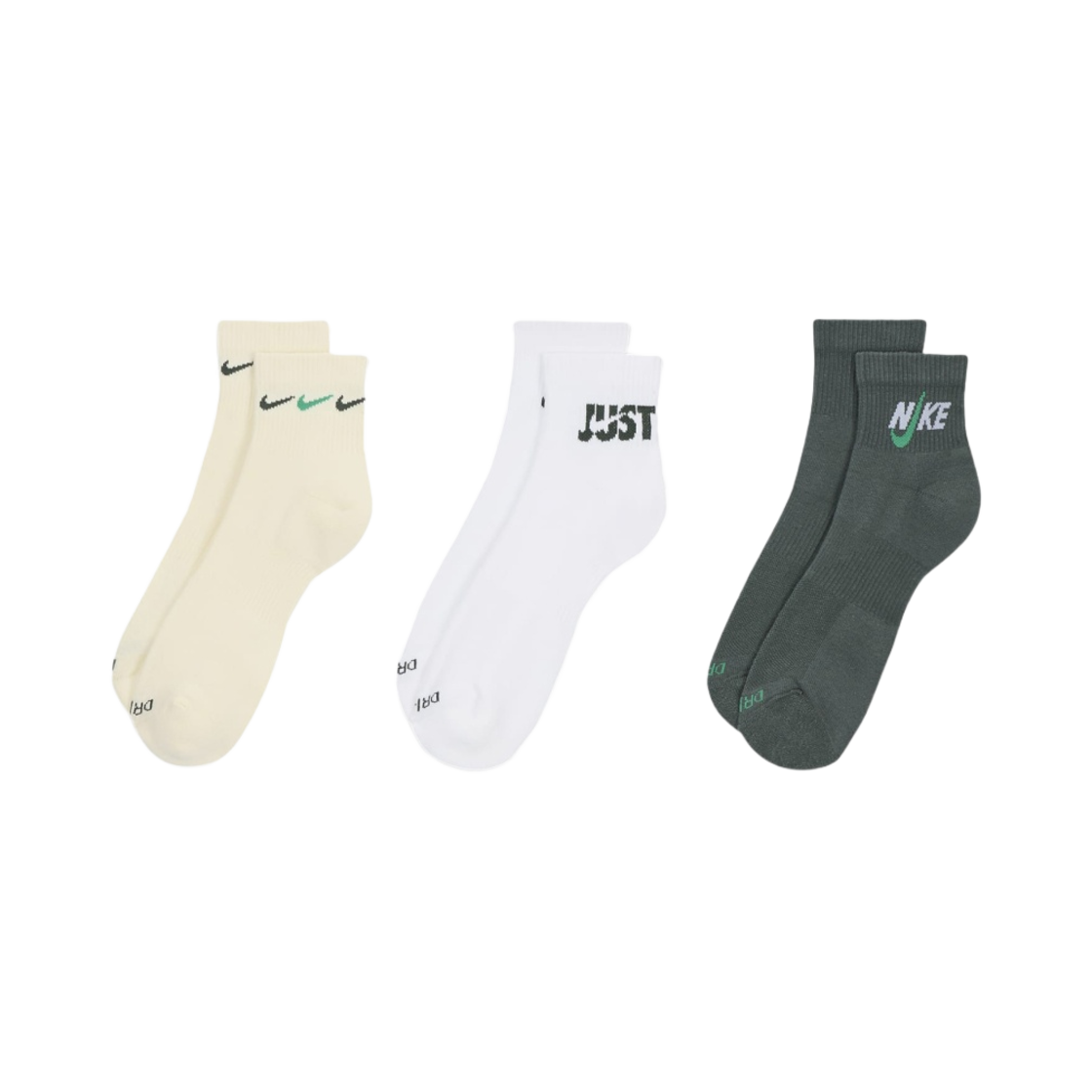 나이키 에브리데이 플러스 쿠션 트레이닝 앵클 삭스 멀티컬러 (3개입/국내 정식 발매 제품)(Nike Everyday Plus Cushion Training Ankle Socks Multicolor (3 Pack/Korean Ver.)) - 2