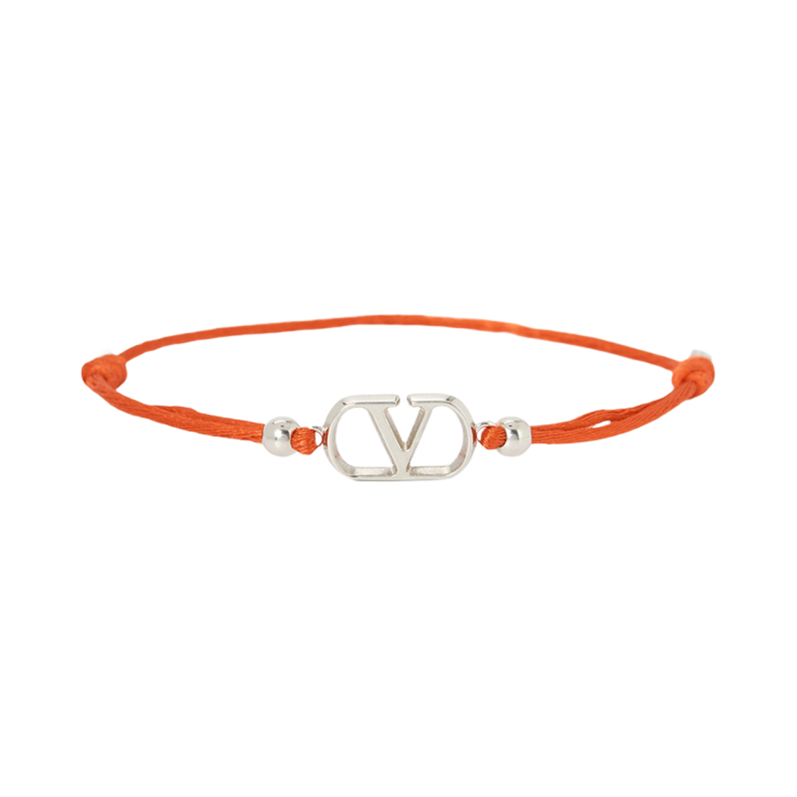 J0S67ZWK827 Valentino V Logo Signature Bracelet Red Orange