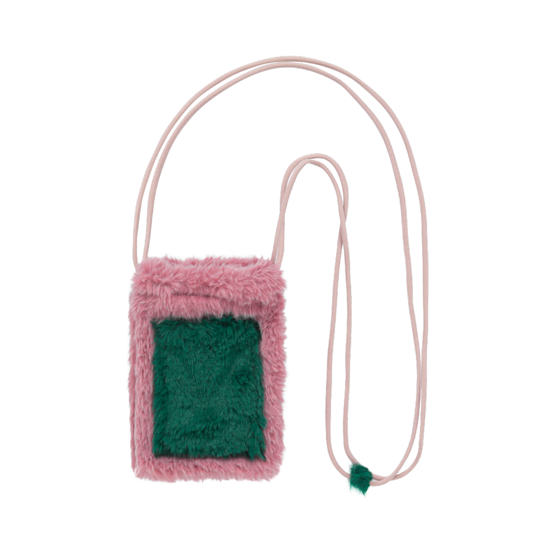 1 PG Hono Report Fur Mini Bag & Brooch Pink Green