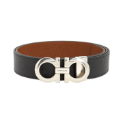 Ferragamo Gancini Reversible Belt Black