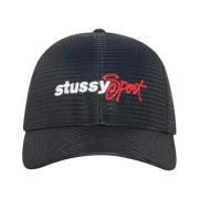 Stussy Mid-Depth Sport Mesh Snapback Black