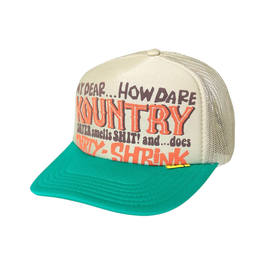 KR2304XH30 Kapital Kountry Dirty Shrink Track Cap Beige Turquoise