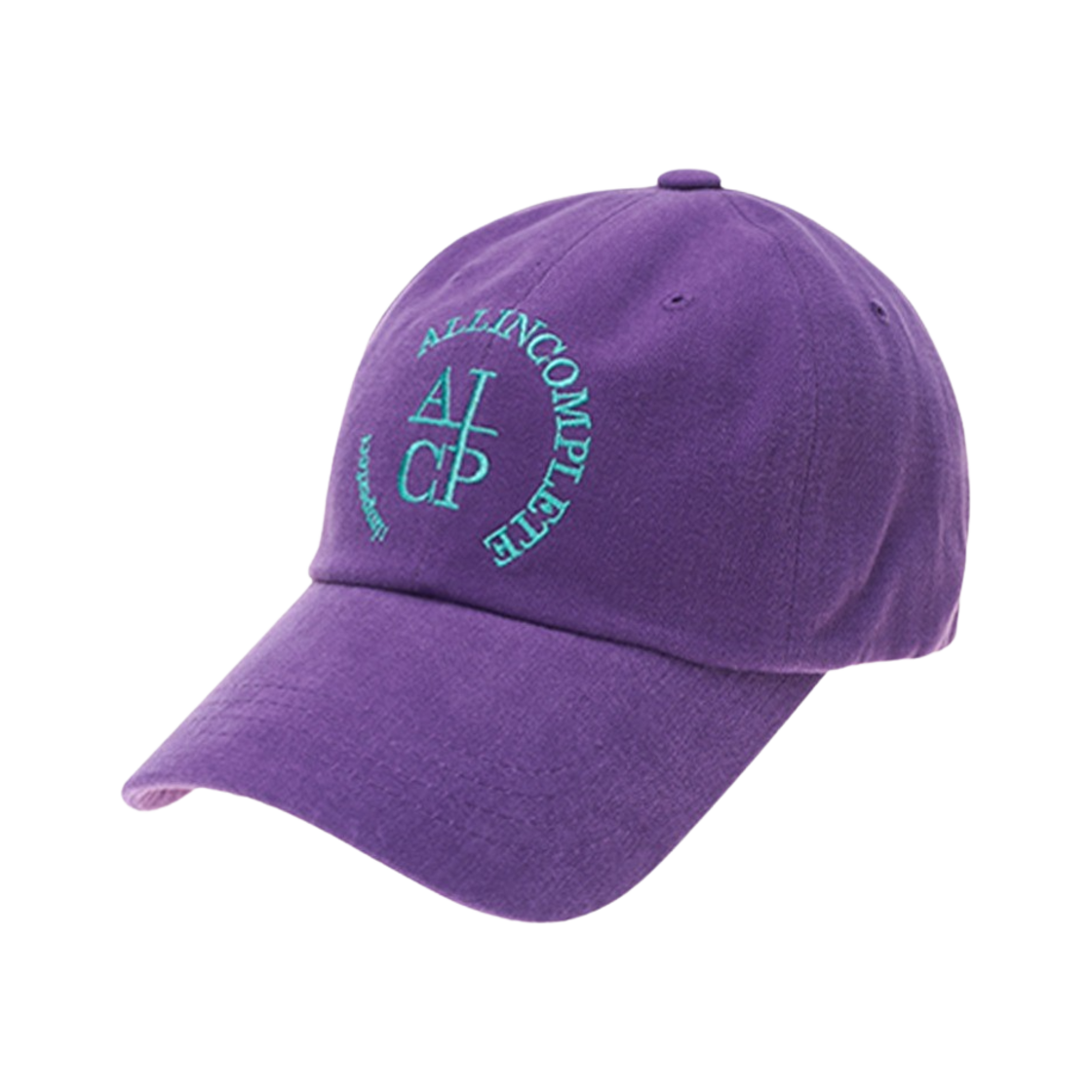 올인컴플리트 라운드 로고 볼캡 퍼플