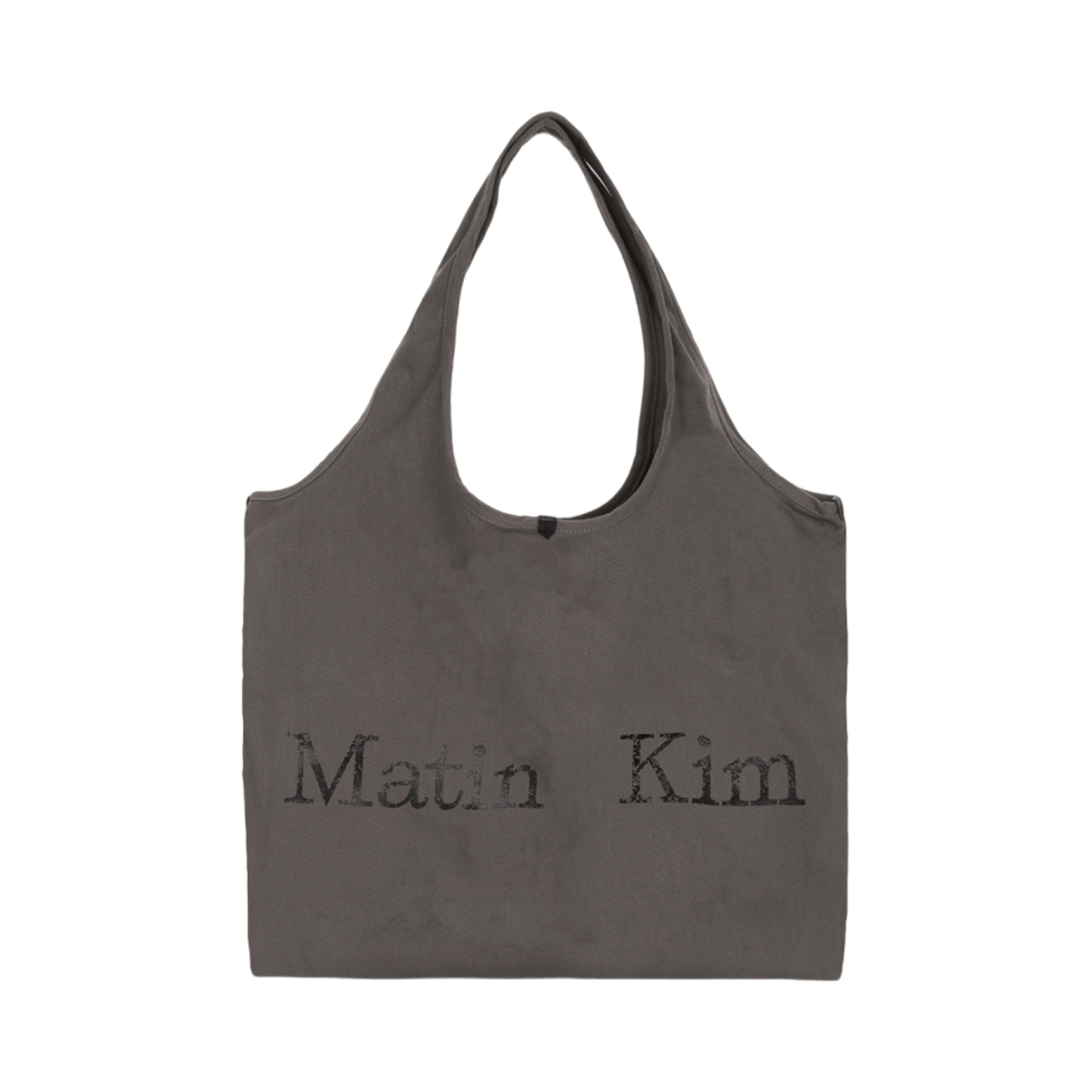 마뗑킴 크랙 로고 에코백 차콜(Matin Kim Cracked Logo Ecobag Charcoal)