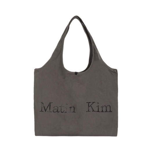 마뗑킴 크랙 로고 글로시 에코백 스트롱 블랙 | Matin Kim | KREAM