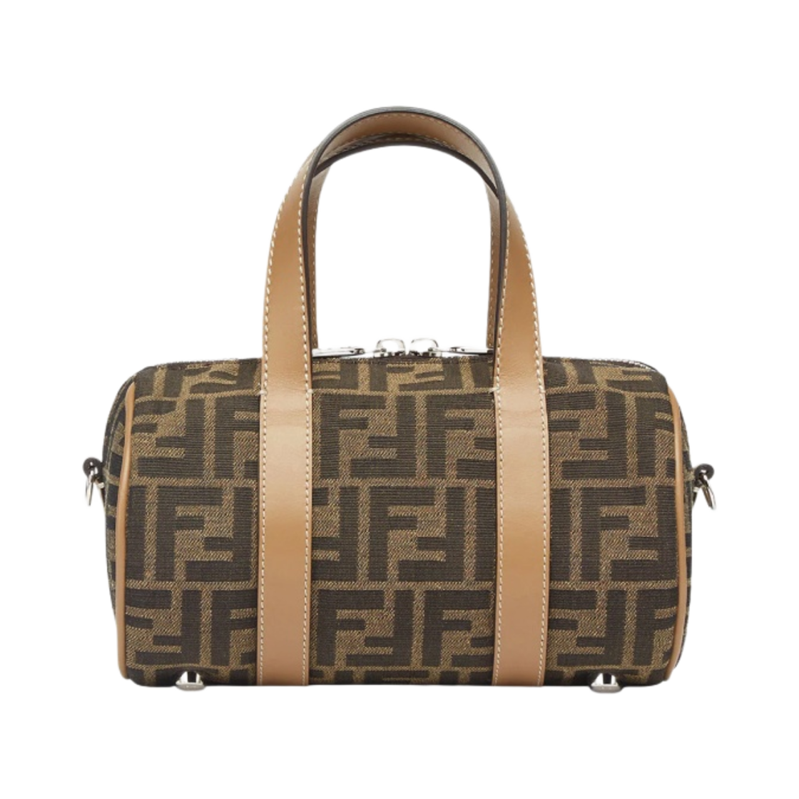 펜디 미니 FF 모티프 패브릭백 브라운(Fendi Mini FF Motif Fabric Bag Brown) - 3
