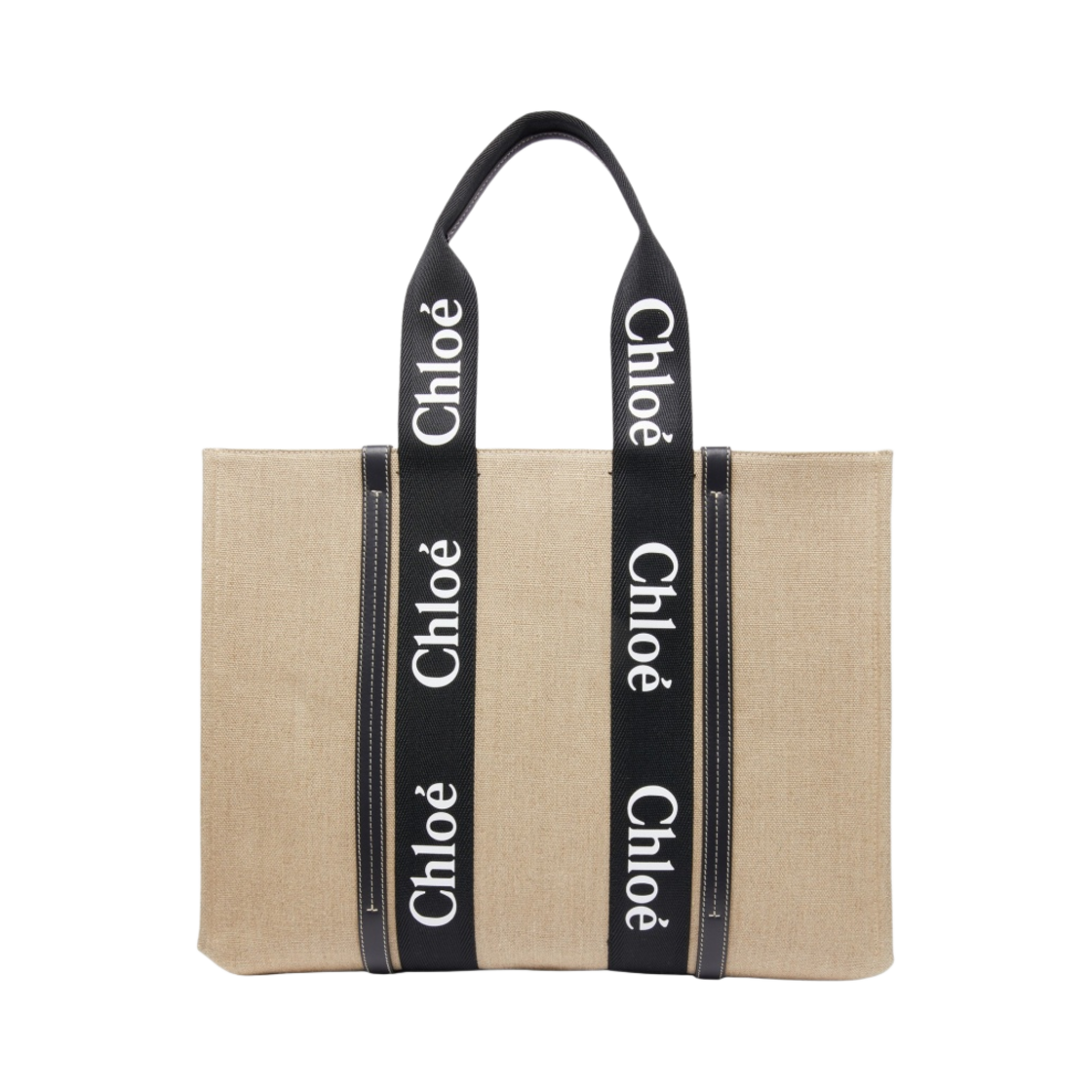 끌로에 라지 우디 토트백 블랙 블루(Chloe Large Woody Tote Bag Black Blue) - 1