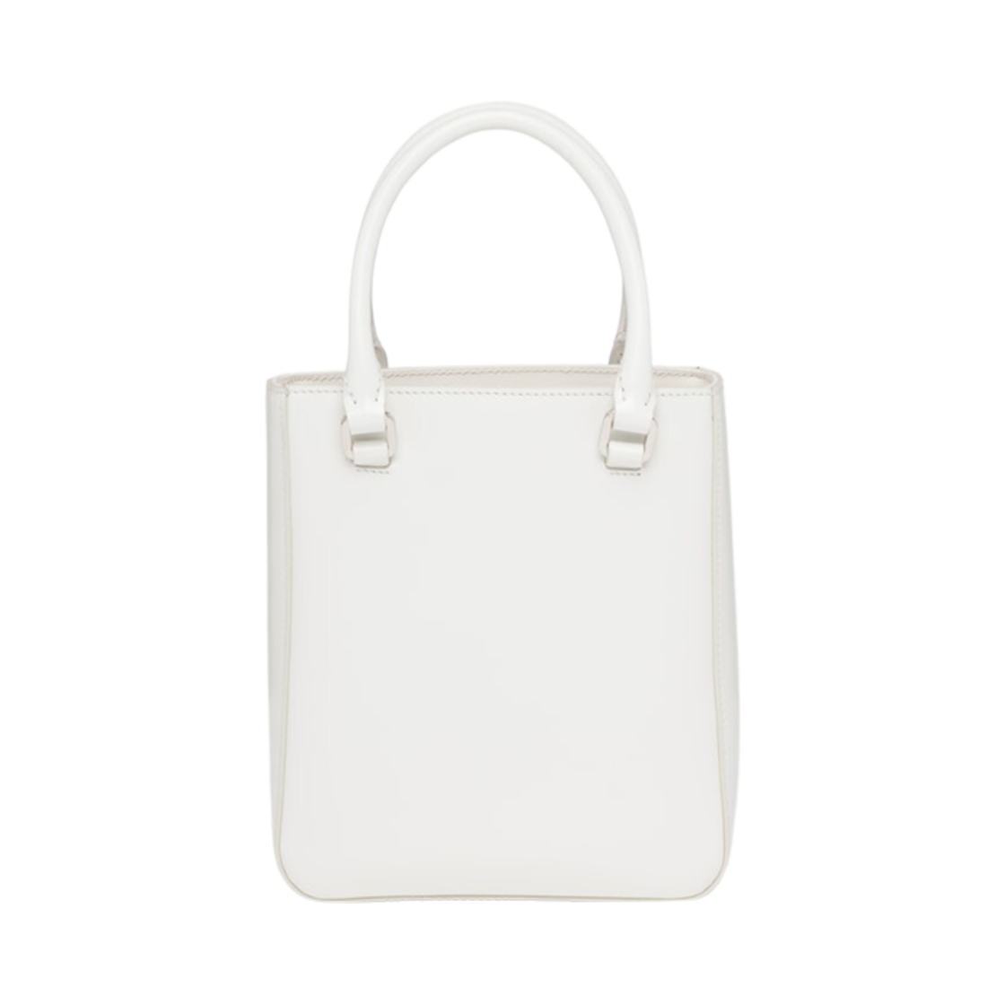 프라다 스몰 브러쉬드 레더 토트 화이트(Prada Small Brushed Leather Tote White) - 3