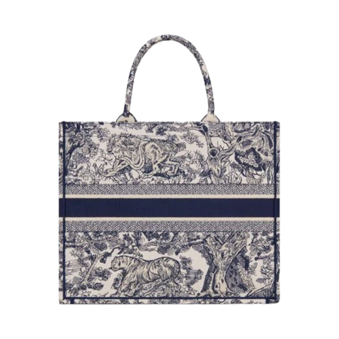 디올 라지 북 토트백 트왈 드 주이 자수 블루(Dior Large Book Tote Toile de Jouy Embroidery Blue) - 2