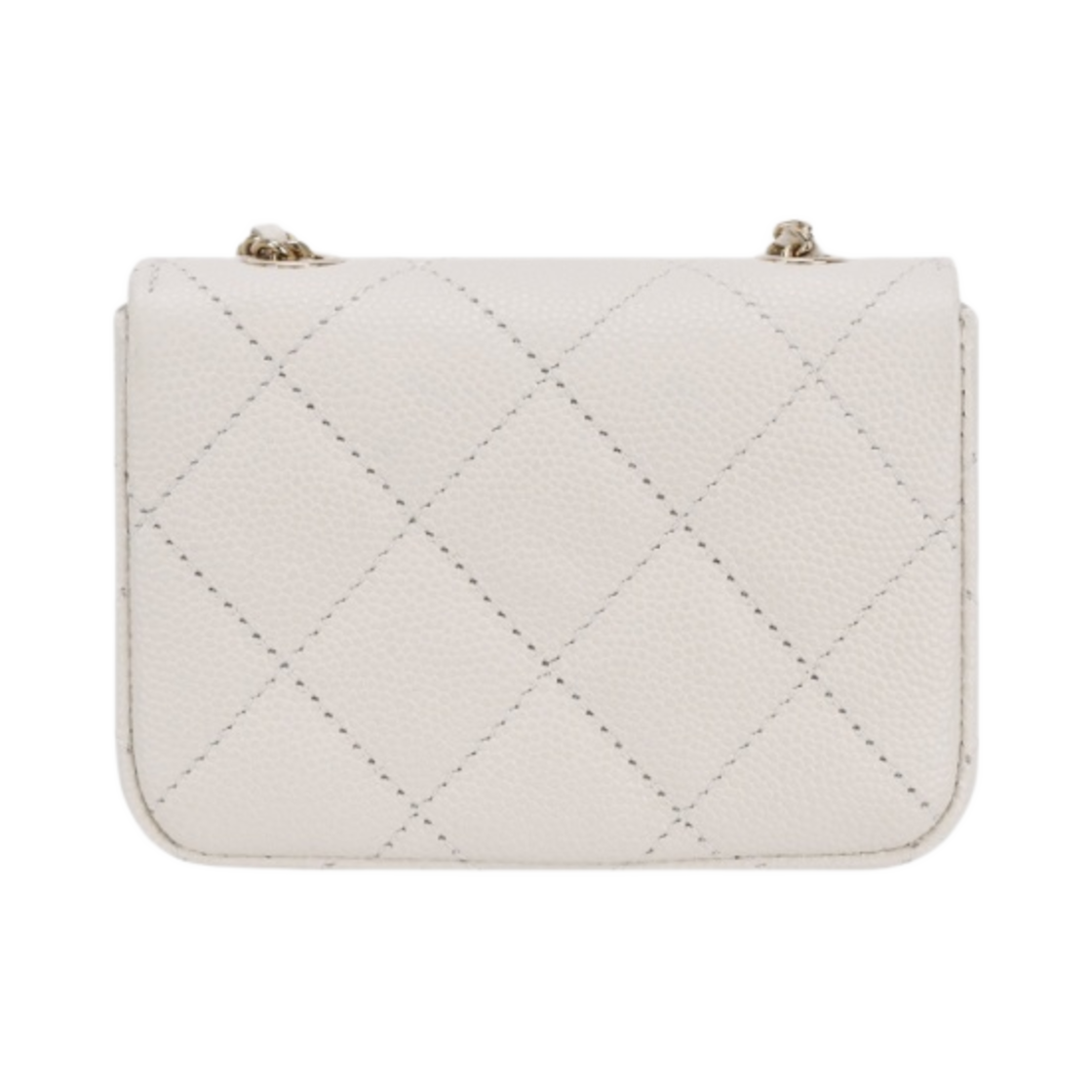 AP1952-Y33352-10601 Chanel Classic Belt Bag Grained Calfskin & Gold White - #2