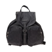 Gucci Micro GG Ssima Nylon Fabric Pocket Backpack Black