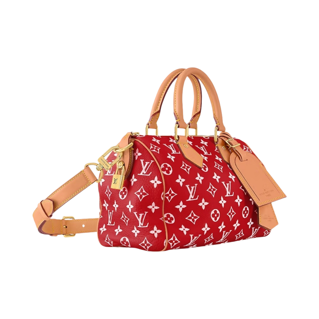 M24425 Louis Vuitton Speedy P9 Bandouliere 25 Red - #2
