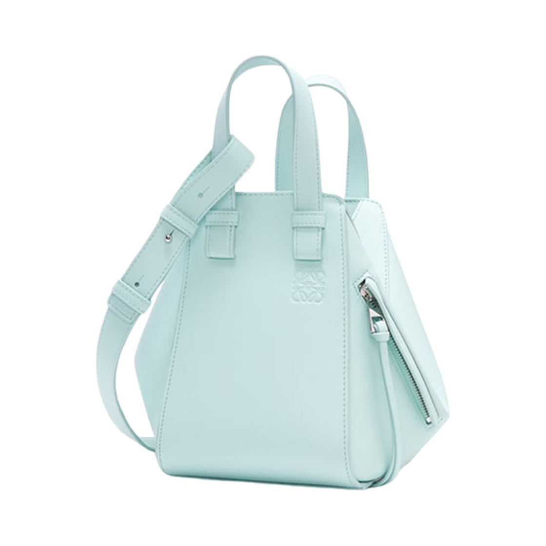 로에베 컴팩트 해먹 백 인 클래식 카프스킨 블루 아이스버그(Loewe Compact Hammock Bag In Classic Calfskin Blue Iceberg)