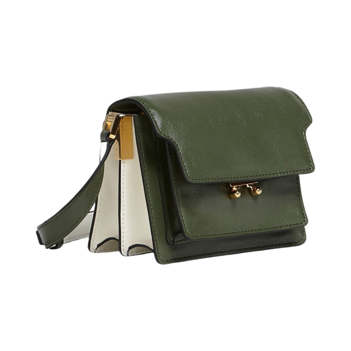 마르니 레더 소프트 미디움 트렁크백 라임 스톤 가제보(Marni Leather Soft Mini Trunk Bag Lime Stone Gazebo) - 2