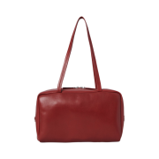The Row Astra Leather Bowling Bag Bran Red