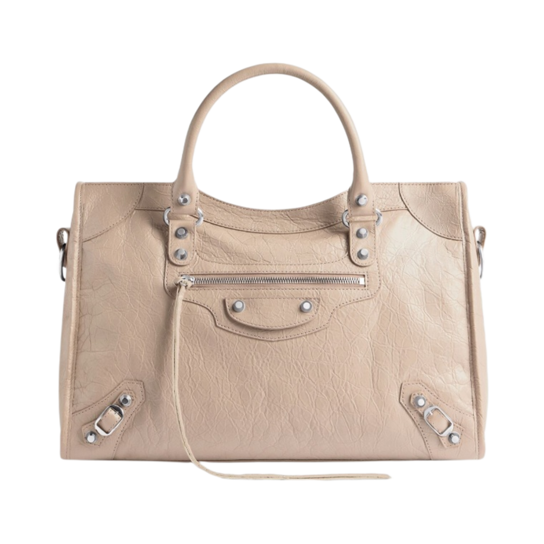 발렌시아가 르 시티 미디움 백 베이지