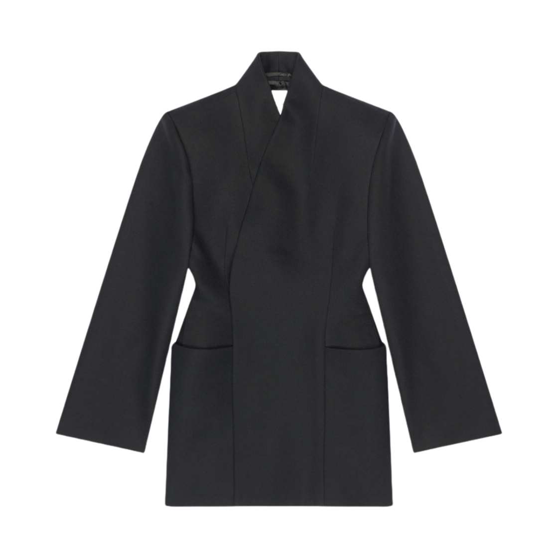 (W) 발렌시아가 미니멀 아워글래스 자켓 블랙((W) Balenciaga Minimal Hourglass Jacket Black) - 1