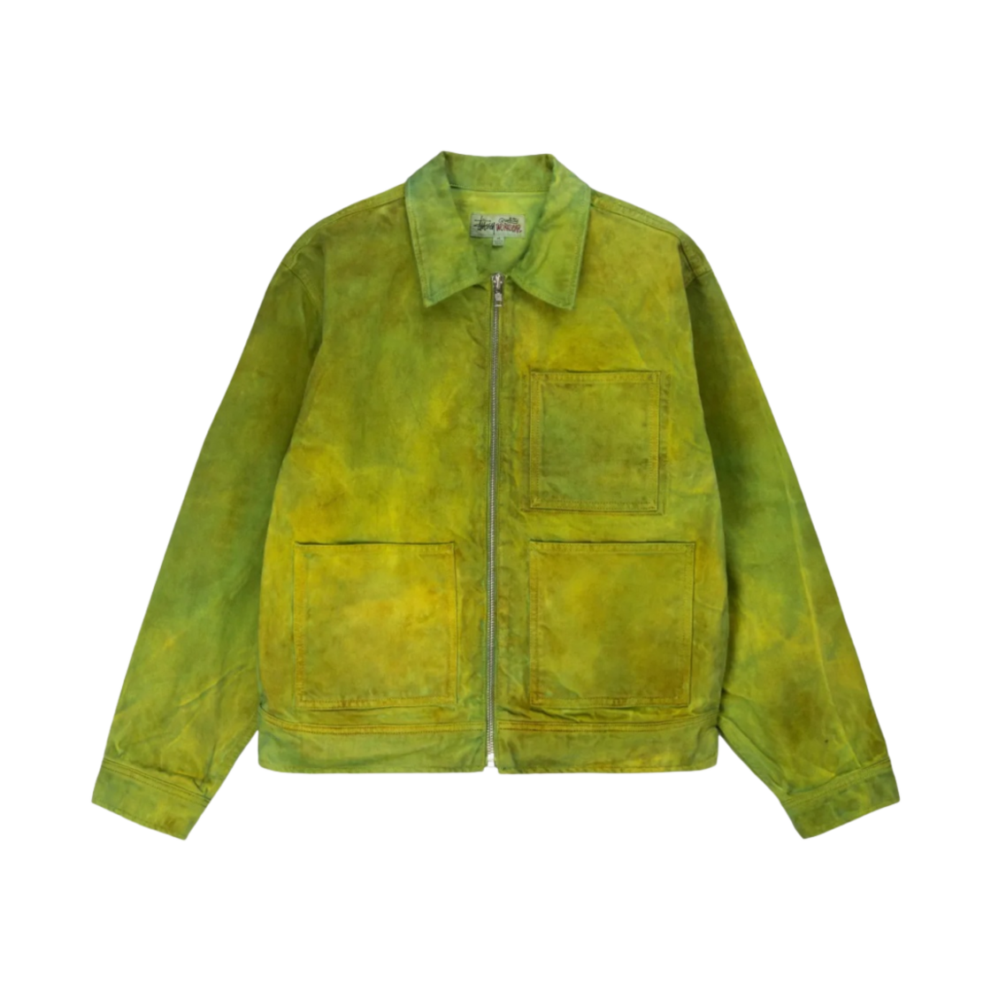 스투시 원더랜드 핸드 다이드 워크 자켓 그린(Stussy Wonderland Hand-Dyed Work Jacket Green) - 1
